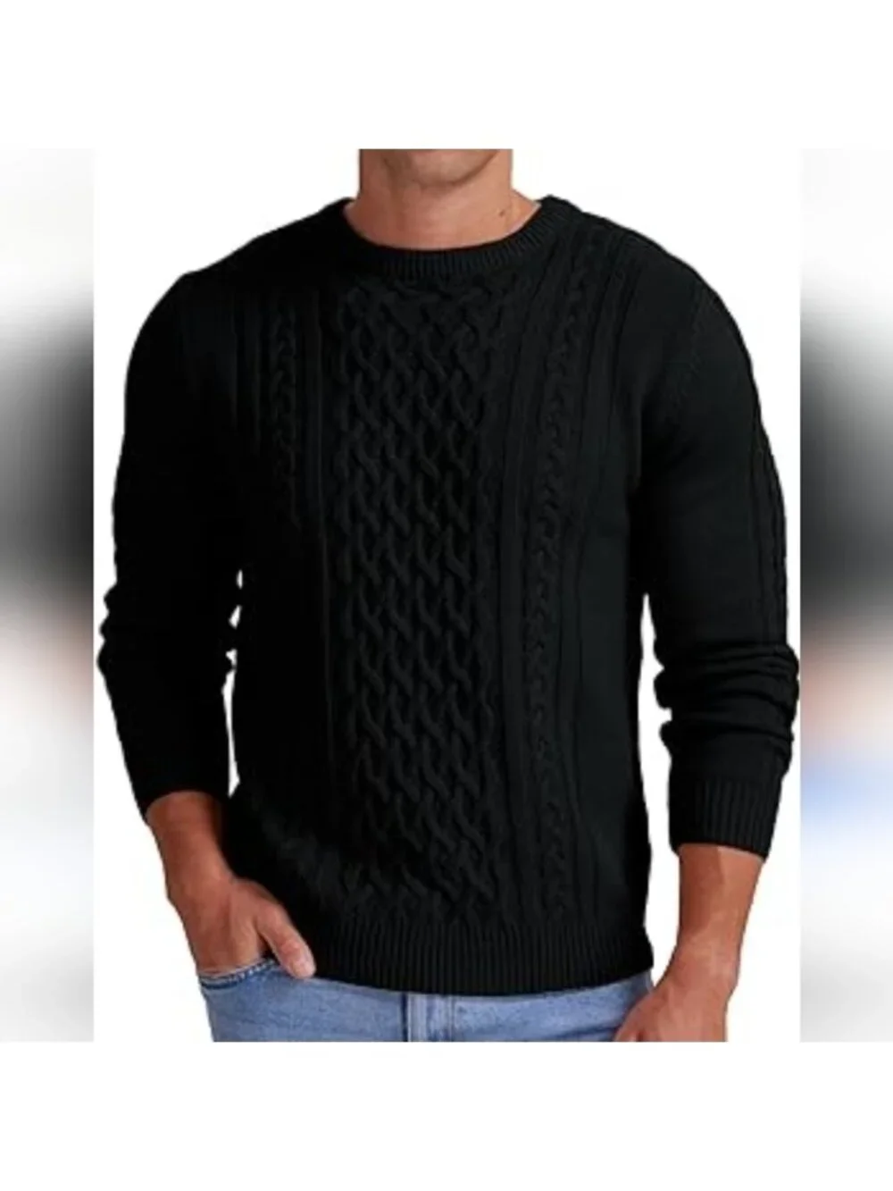 Banana Republic navy blue cable knit sweater